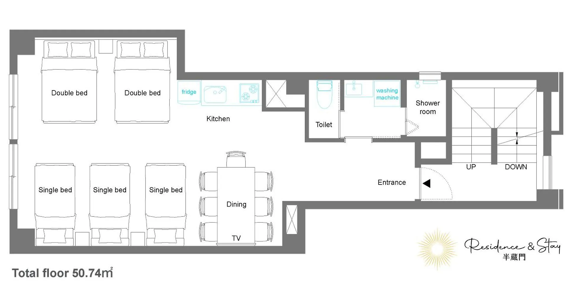 Residence Stay Hanzomon - レジデンススティ半蔵門 Prefektura Tokio 0*,  Japonsko